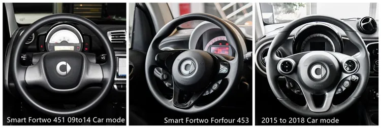 Персонализированные флэш-сверла логотип наклейка на руль для Mercedes Smart Fortwo Forfour 453 451 украшение автомобиля стикер аксессуары