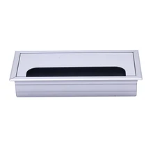 Aluminum Alloy Square Wire Hole Cover Desktop Desk Threading Box LO88