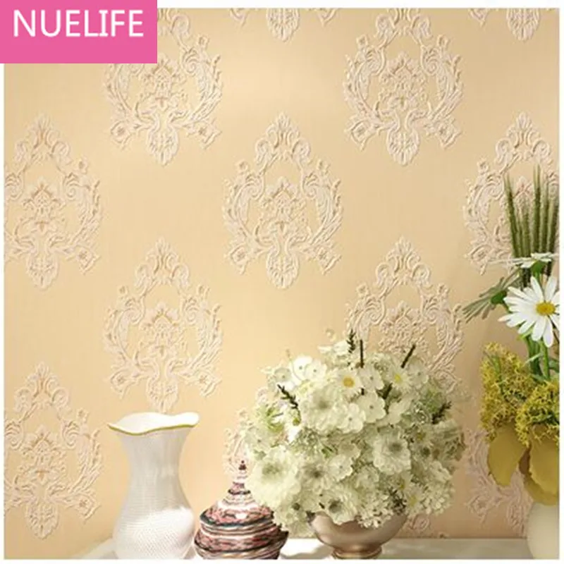 

0.53x10m European environmental wallpaper relief 3d non-woven wallpaper bedroom living room TV wallpaper N4