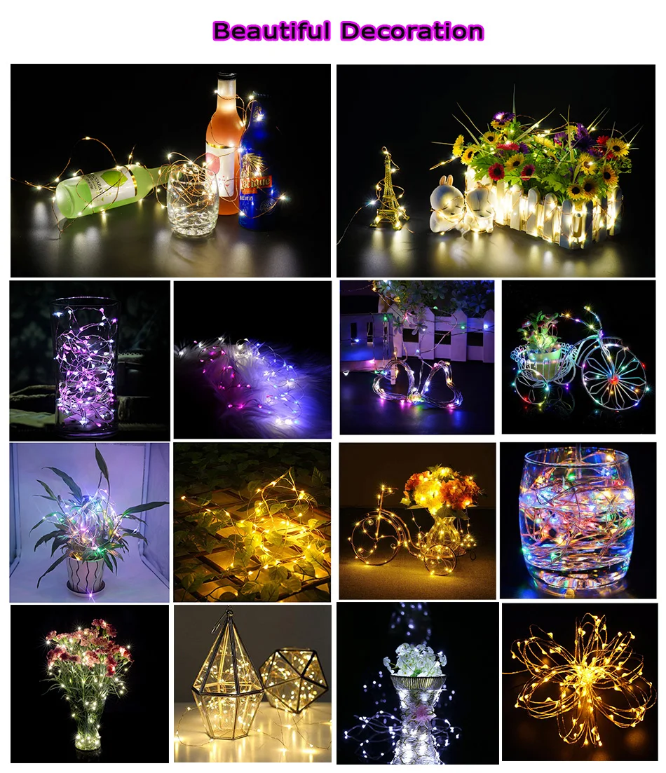 4 м медный провод микро светодиодный водонепроницаемый гирлянды MiniStarry декоративные Свадебные огни для фестиваля вечерние праздничные гирлянды для дома