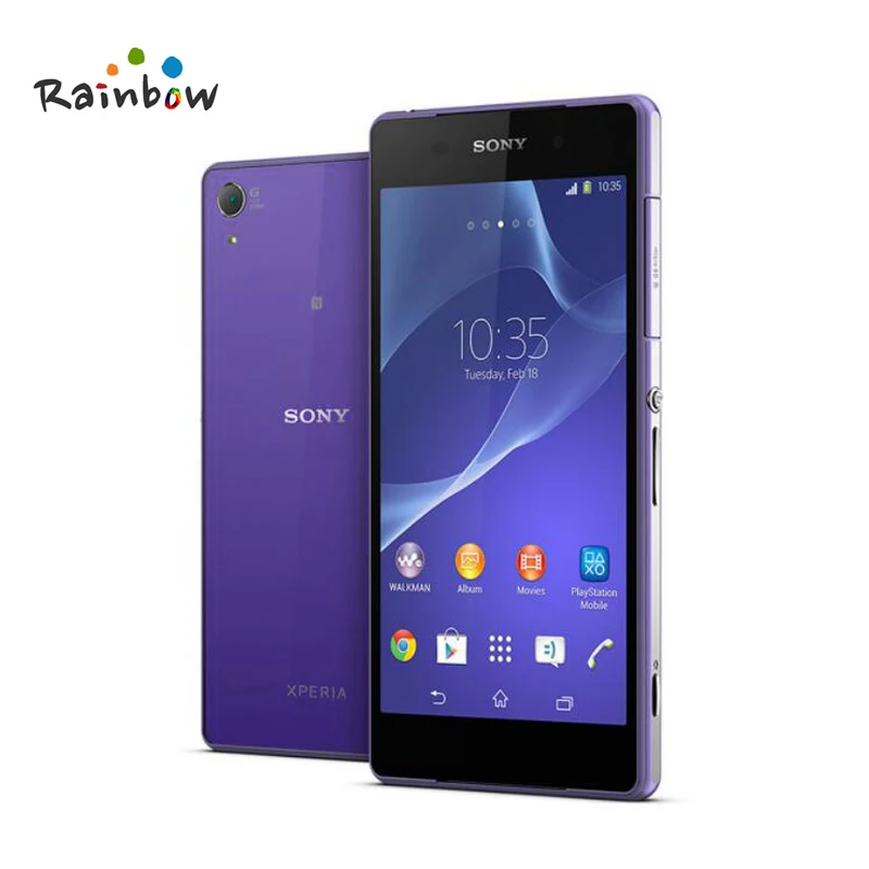 Sony Xperia Z2 D6503 разблокированный мобильный телефон GSM WCDMA 4G LTE Android четырехъядерный ОЗУ 3 Гб ПЗУ 16 Гб 5,2 дюйма камера 20 МП