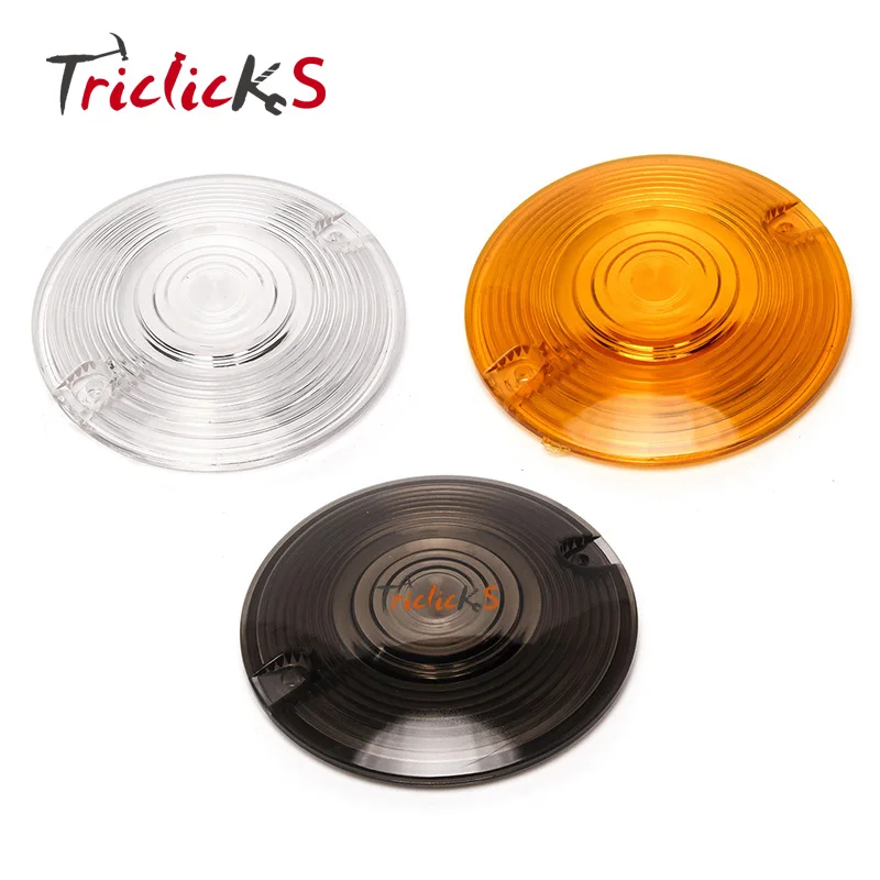 Triclicks Turn Signal Light Cover Clear Smoke Orange Lens Motorcycle