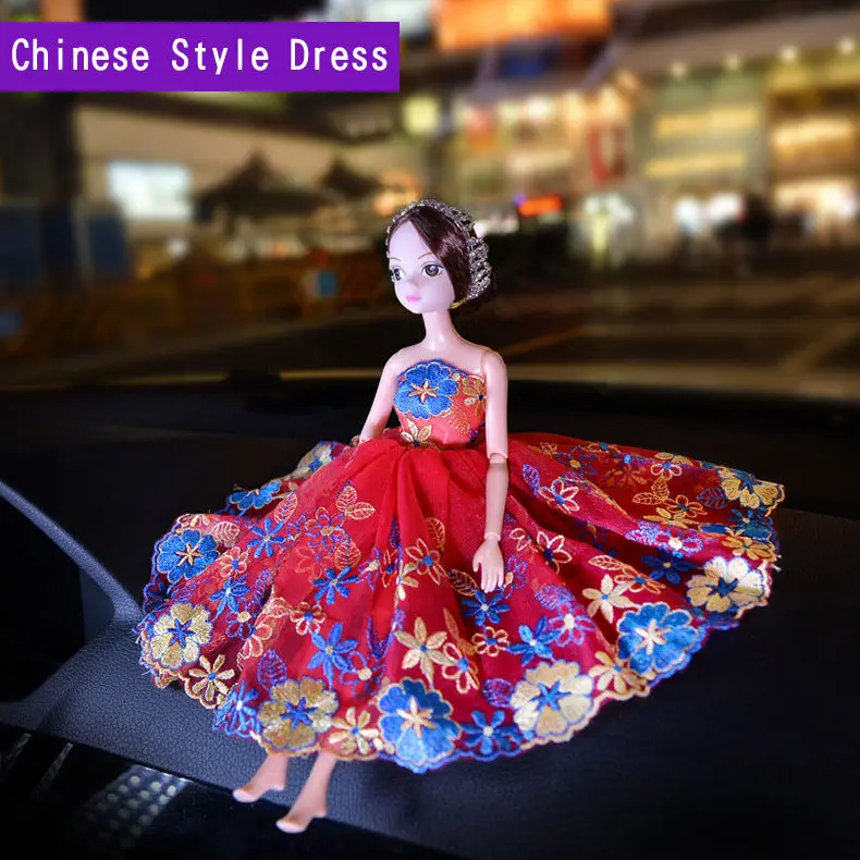 Красивый кукольный автомобиль, свадебное платье, куклы, Игрушечная модель, прекрасный автомобиль, украшения для интерьера, авто украшения, аксессуары для девочек и женщин - Название цвета: Chinese Style Dress