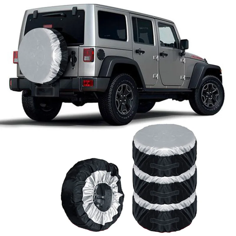 

1PC Tire Cover Case Car Spare Tire Cover Storage Bags Carry Tote Polyester Tire For Cars Wheel Protection Covers Car accessories