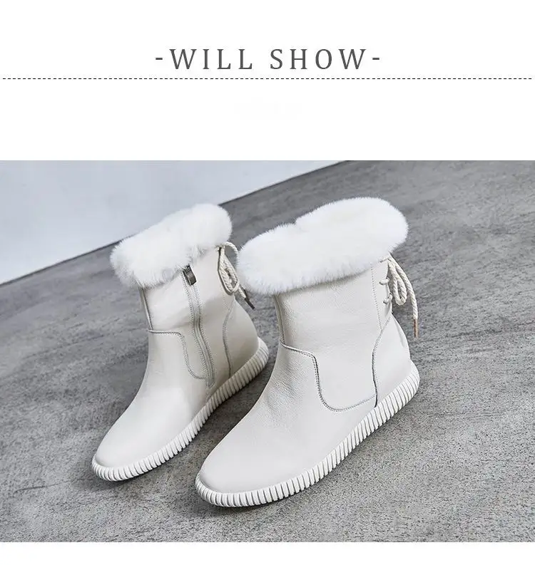 GKTINOO женские зимние ботинки ручной работы; женская зимняя обувь на натуральном меху; женские теплые зимние ботинки из натуральной кожи; Mujer Chaussure