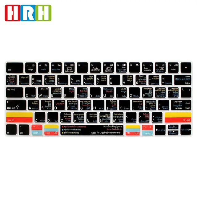 Us 599 Hrh Adobe Dreamweaver Function Hotkeys Silicone Keyboard Covers Protective Film For Apple Magic Mla22ba Us For Adobe Keyboard In Keyboard - 