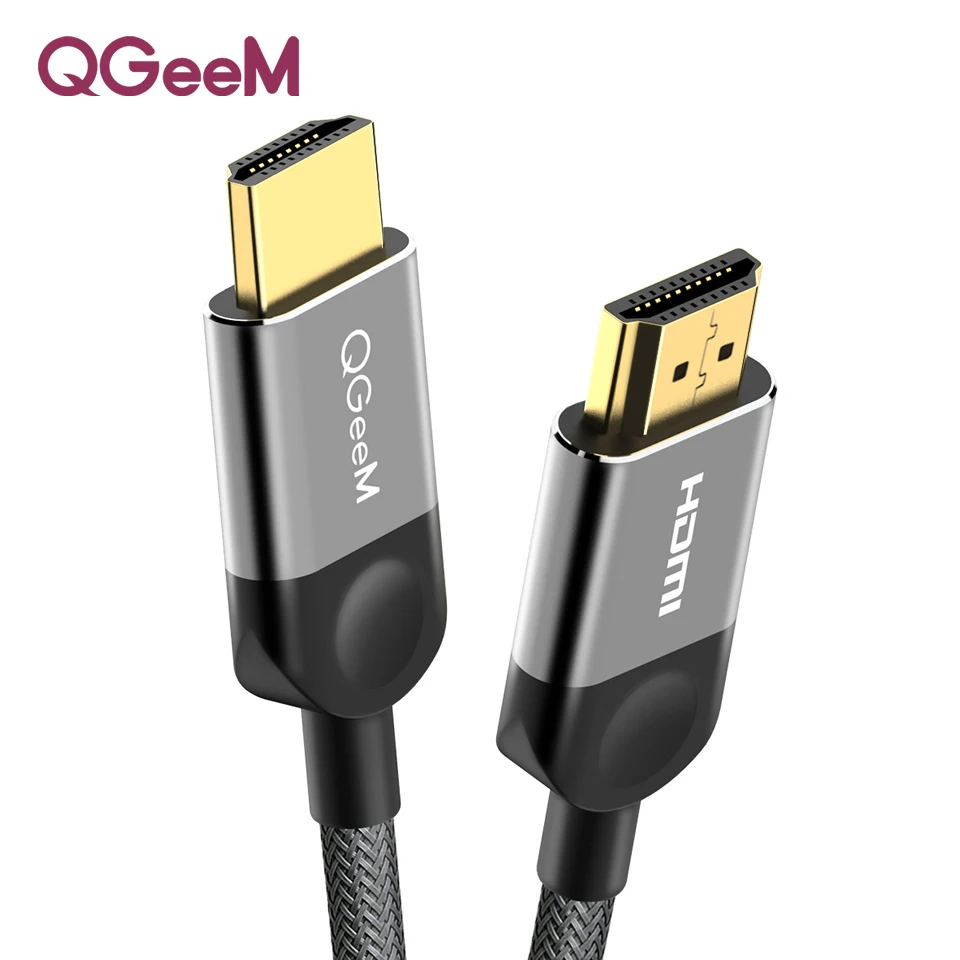 QGEEM HDMI كابل HDMI إلى HDMI 2.0 كابل ل PS3 PS4 العارض شاشة كمبيوتر محمول ذات دقة عالية آبل الكمبيوتر المحمول 1 m 2 m 3 m 5 m كابل Hdmi