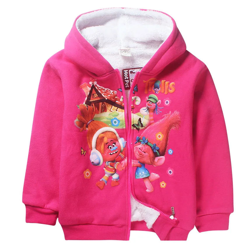 

2017 Hot Sale Winter Children girl Jackets Cartoon Trolls Girls Winter Coat Kids Outerwear Baby Girls Down Jacket Infant Clothes