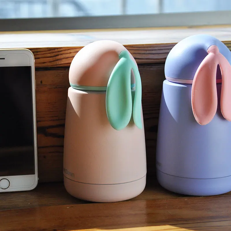 Cute Rabbit Thermal Cup Coffee Mugs Thermo Cup Thermos Bottles Water