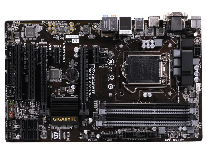 

Used Gigabyte GA-Z97-HD3 100% Original Motherboard LGA1150 DDR3 USB3.0 32G Z97 Z97-HD3 Desktop Mainboard SATA III Mother board