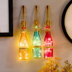 3 режима мигающий светильники в форме винных бутылок с декоративные пробковые светодиодный провод бутылку Фея огни строки для DIY вечерние