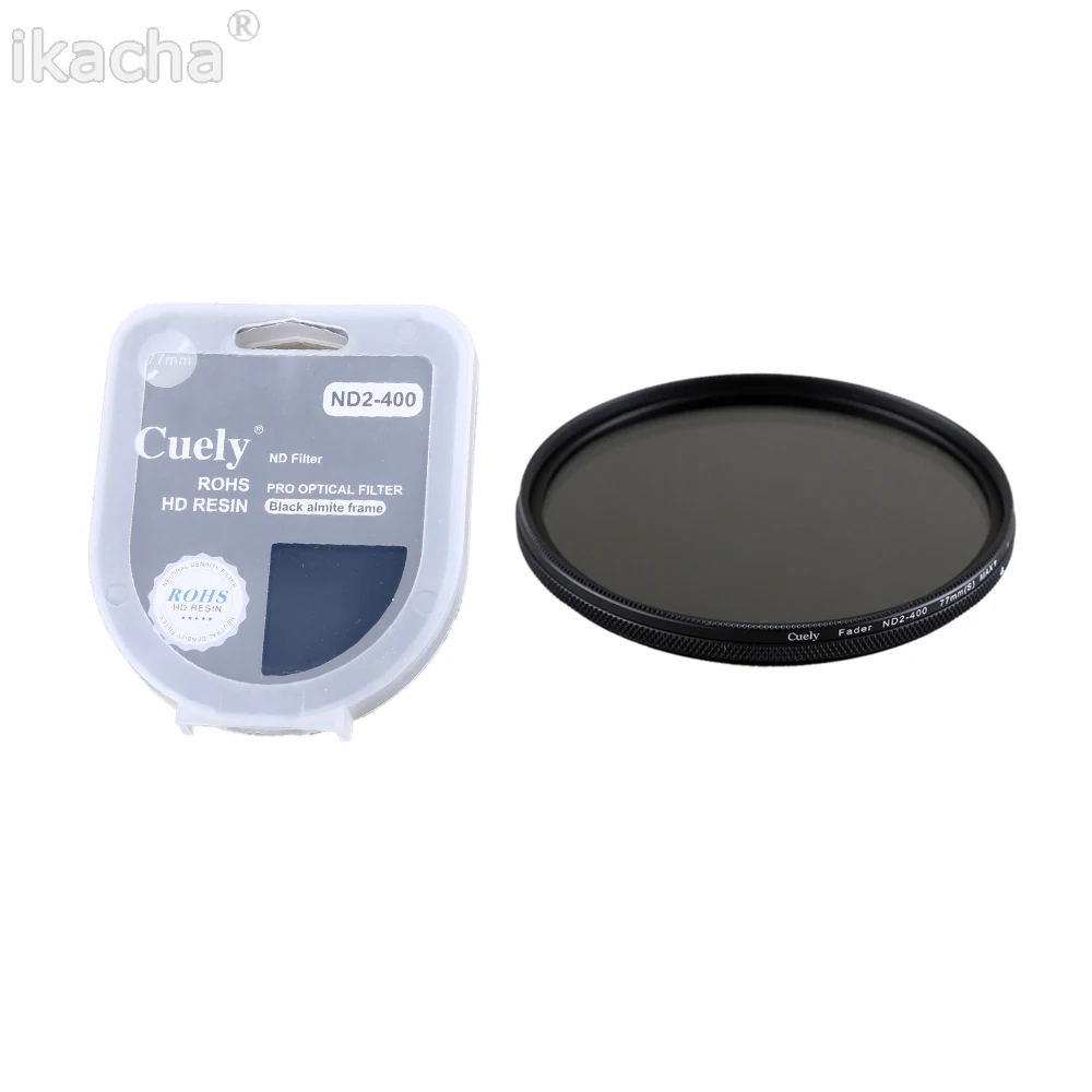 Slim Adjustable Neutral Density ND2-400 Filter for Canon Nikon Camera Lens