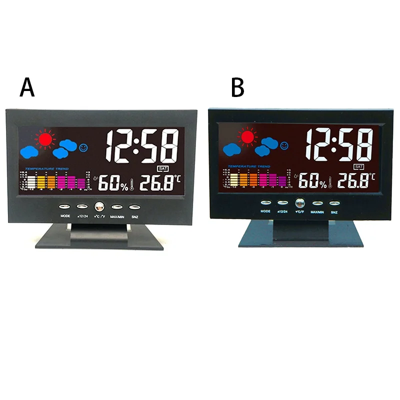 Цифровой температурный гигрометр, часы, термометр, гигрометр, календарь, температурный Будильник, трендовый уровень, комфортная метеостанция