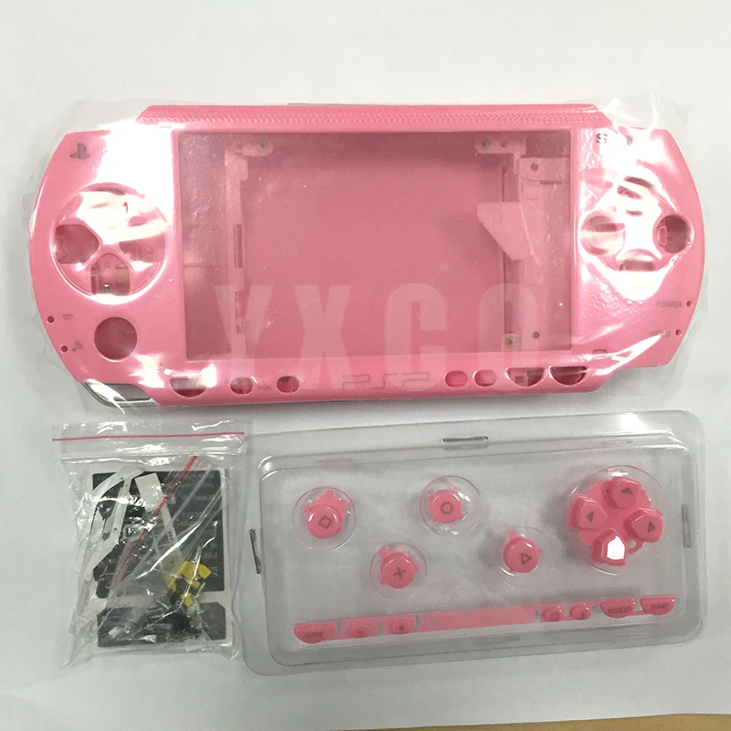 Pink Color Replacement Console Housing Case For PSP1000 PSP 1000 Full