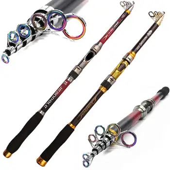 

Newly High QUliaty Carbon Fiber Telescopic Fishing Rod 2.1/2.4/2.7/3.0/3.6m High Performance Sea Fishing Pole Tackle 88 B2Cshop
