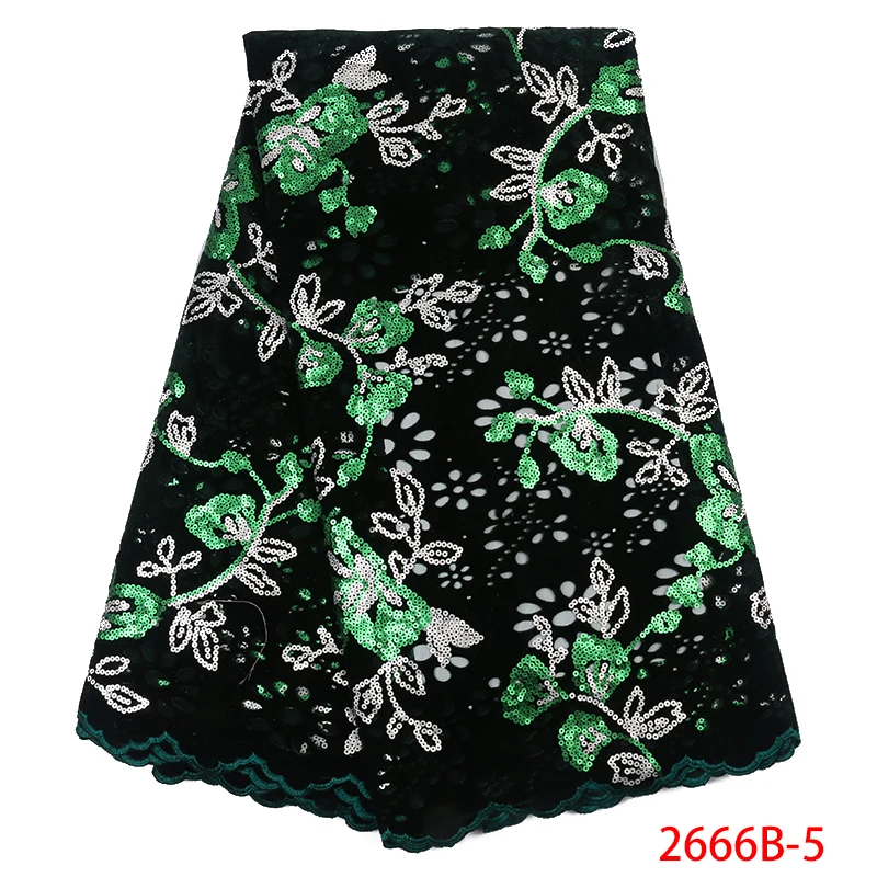 

Green Flower Pattern Sequins Lace Fabrics African Tulle Lace for Wedding Party High Quality Velvet Lace with Sequins APW2666B