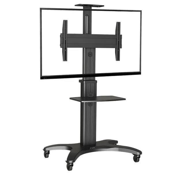 Super Quality Aluminum NB AVF1500-60-1P 32&quot-60&quot Mobile TV Cart Flat Panel LED LCD Plasma Trolley Stand With Camera Tray |