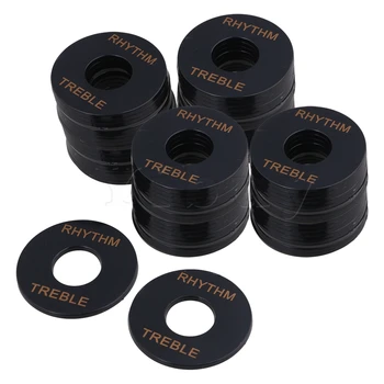 

Yibuy 40pcs 12.5mm Black Pickup Selector Plates for Guitar