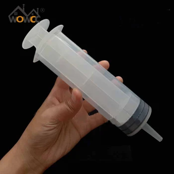 

WOWCC 1pc Reusable Big Large Hydroponics Plastic Nutrient Sterile Health Measuring 200ml Syringe Tools