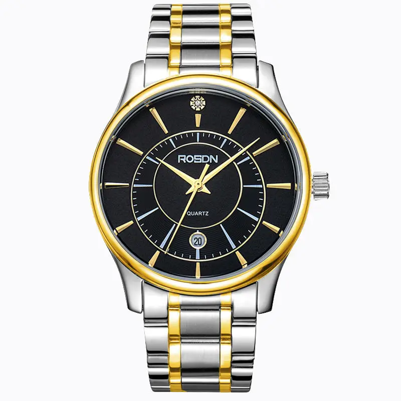 ROSDN 2016 Men Authentic Business Sapphire Waterproof Diver Luminous Steel Belt Multi Function Belt Steel Belt