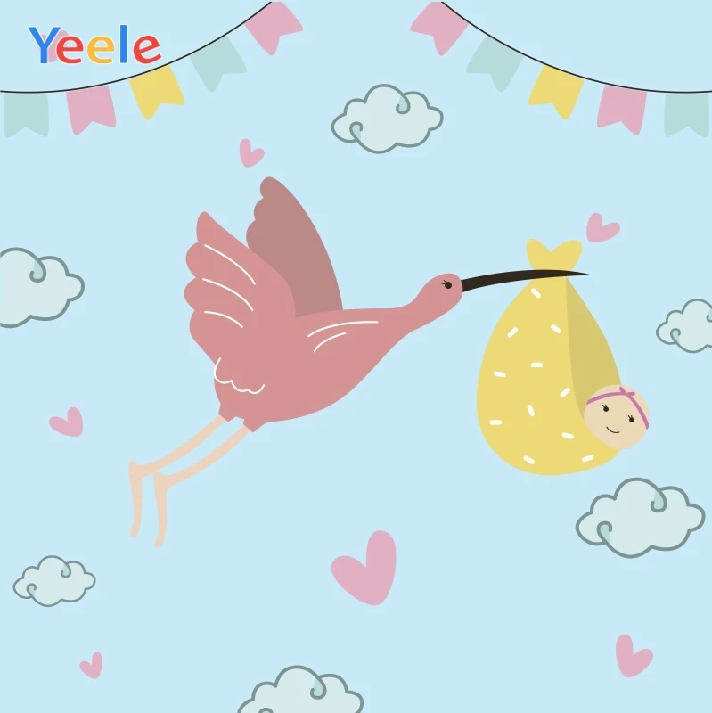Yeele Flamingo Crane Little Birthday Party Baby Shower Customize Photography Backdrops Photographic Backgrounds For Photo Studio