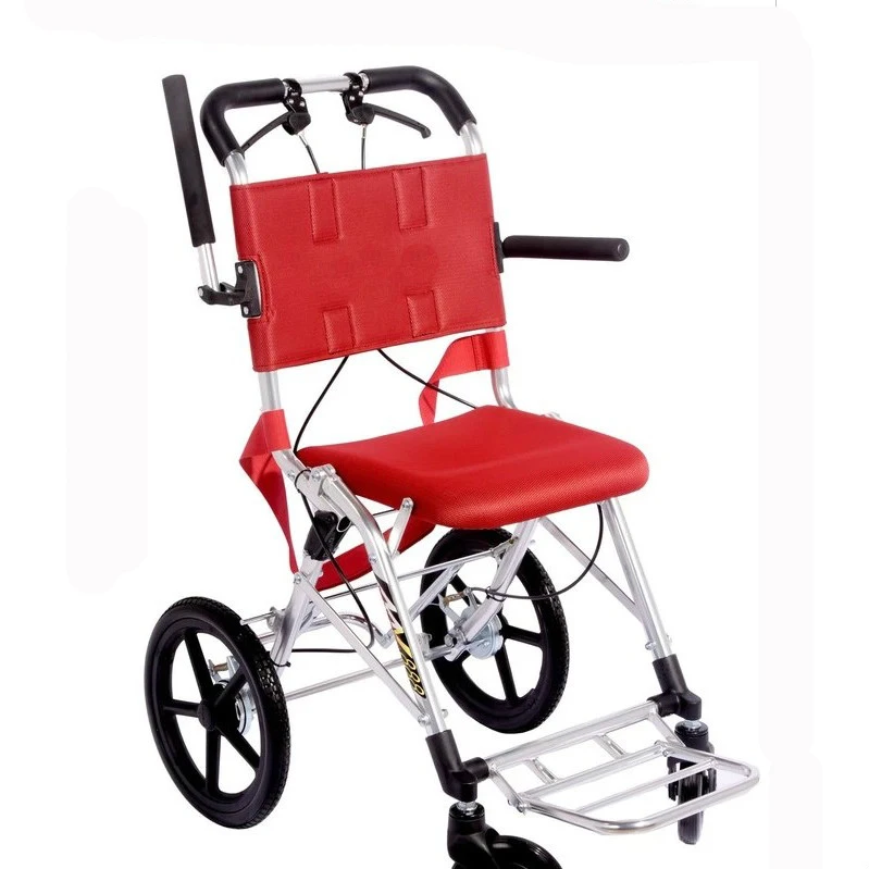 Buy 9.7Kg lightweight Traveling folding wheelchair,aluminum folding wheelchair