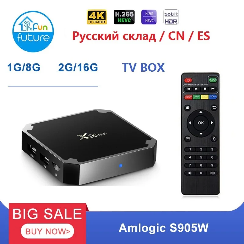 X96 мини четырехъядерный WiFi 2 4 ГГц X96mini телеприставка 4K HD BoxAndroid 7 1 Гб 16 Смарт ТВ