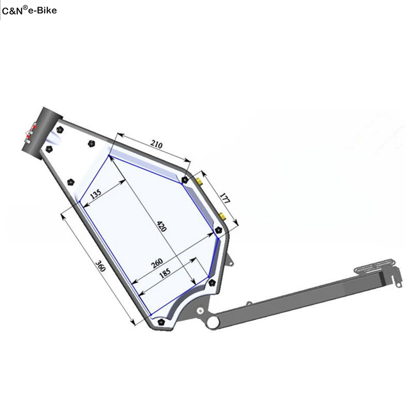 Discount Cheap   electric bicycle frame / fat bike  frame 4
