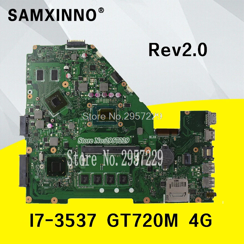 X550CC материнская плата GT720M i7 4GB RAM для For Asus R510C Y581C X552C ноутбука Тест ОК|hm76 chipset|motherboard