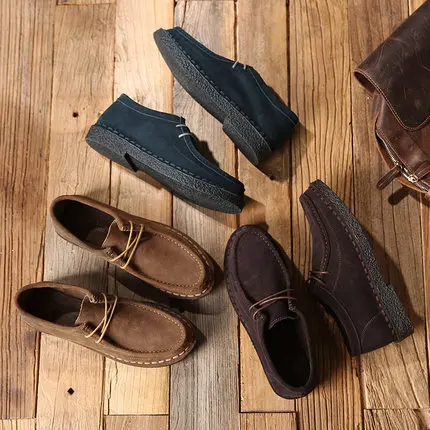 

Men's shoes in the thick bottom increase Korean version of the trend of breathable Bullock carved shoes tide Japanese casual sho
