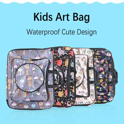 Günstig Cartoon Nette 8 K Kleine Kunst Tasche Kinder Kunst Set Zeichnung Kit Malerei Skizze Tasche Kunst Schule tasche Für Kinder