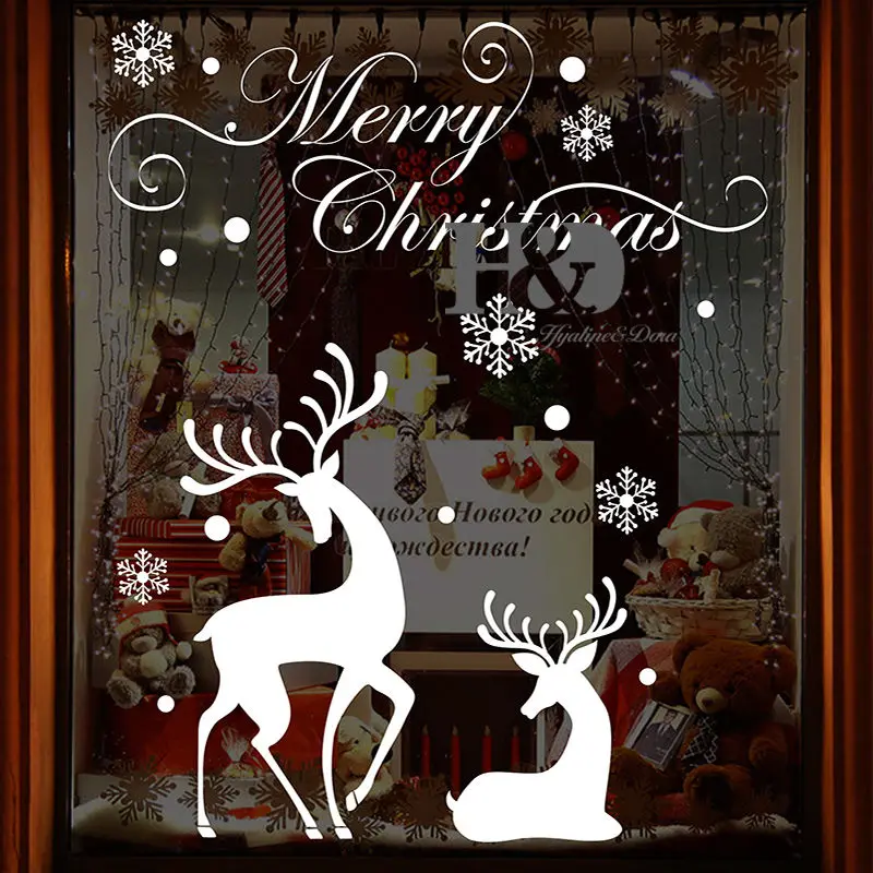украшения на окна олень. наклейки на окна новогодние олени. олень на окно. наклейки на кона новогодние. украшения на окна.