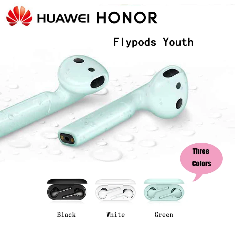 Оригинальные Молодежные наушники huawei Honor Flypods, стерео звук с Bluetooth, беспроводная гарнитура, спортивные наушники для iOS Android