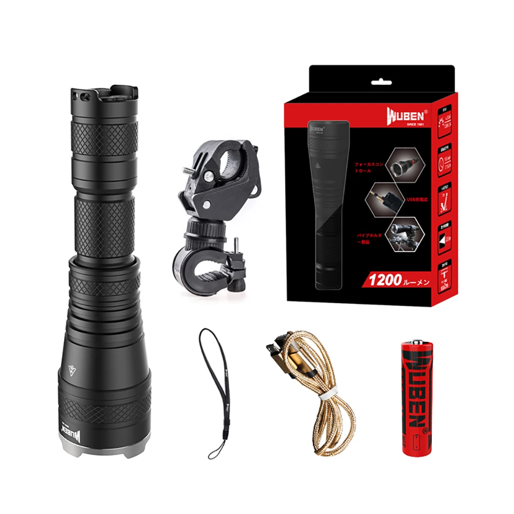 

1PC Portable LT35 LED Flashlight CREE XP-L2 Lamp Beads IPX8 Waterproof Super Brightless Rechargeable Outdoor Tactical Flashlight