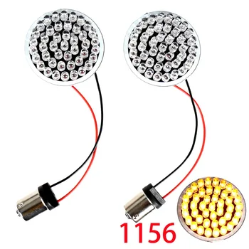 

Motorcycle 2" Bullet Style 1156 LED Inserts Turn Signal Light Panel For Harley Sportster Softail Touring Dyna