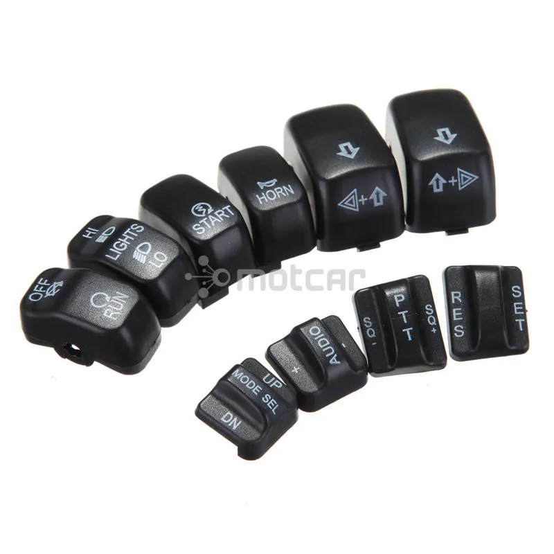 

10pcs Motorcycle Turn light Horn Electra Glide FLHX Hand Control Buttons Switch Housing Caps Cover For Harley Street Custom
