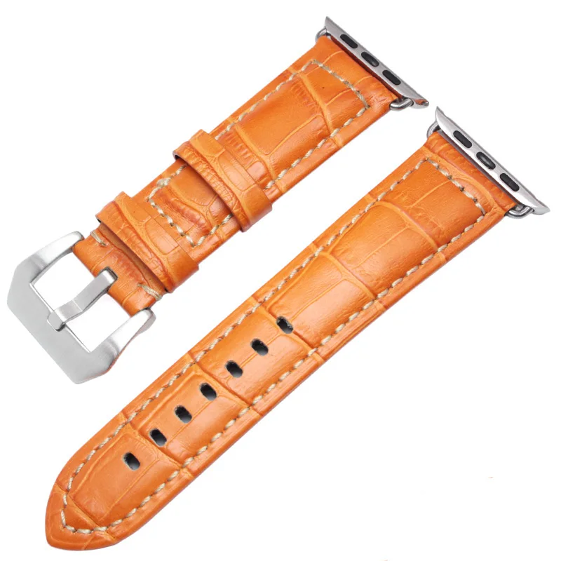 Ремешки для наручных часов Iwatch Apple Watch серии 1 и 2 ремень высокое качество ручной работы ретро кожаный ремешок 38 мм 42 мм аксессуары - Цвет ремешка: K