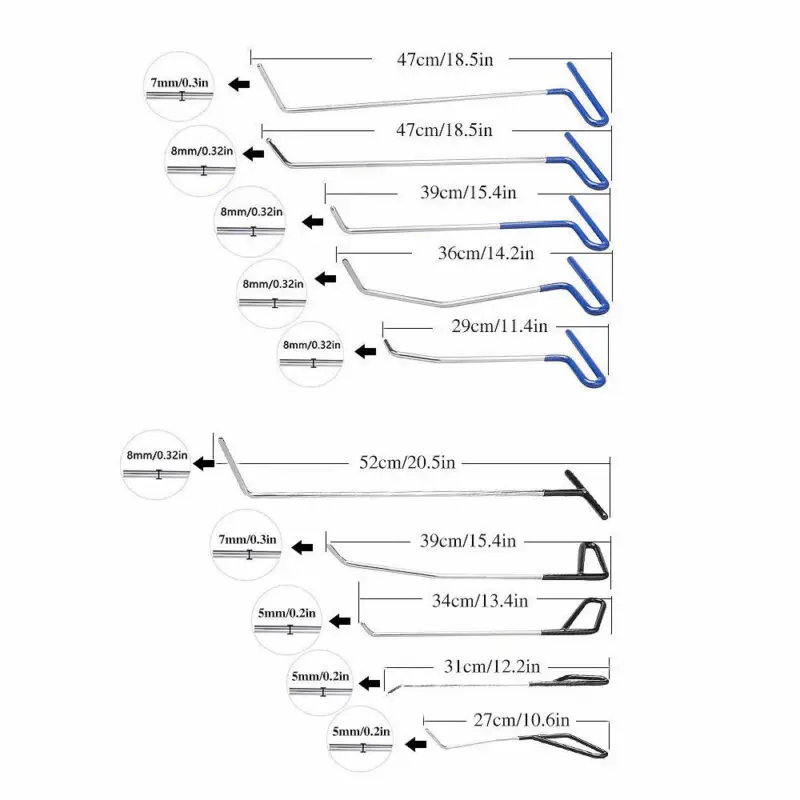 PDR нажимные стержни вытягиватель вмятин безболезненный град Ремонт Инструменты для удаления наборы PDR инструменты комплект для ремонта вмятины инструмент вмятин для автомобилей