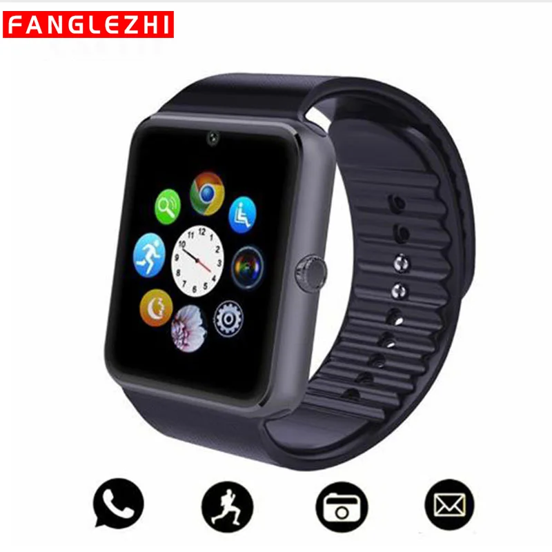 

Bluetooth Smart Watch Men GT08 With Touch Screen Big Battery Support TF Sim Card Camera For IOS iPhone Android Alloy Smartwatch