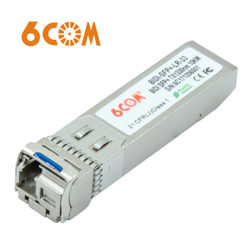 6COM универсальный совместимый 10GBASE-BX SFP + 1330nm-TX/1270nm-RX 10 км DOM трансивер