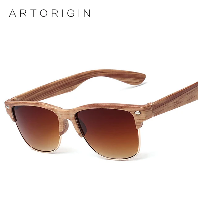 Aliexpress.com : Buy ARTORIGIN Half Frame Wood Sunglasses ...