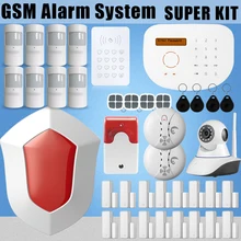 S2G Chuangkesafe Kit de Seguridad Sistema de Alarma GSM Con Cámara IP Detector de Humo 2 16 UNIDS Inteligente Inalámbrico Puerta/Ventana Sensor