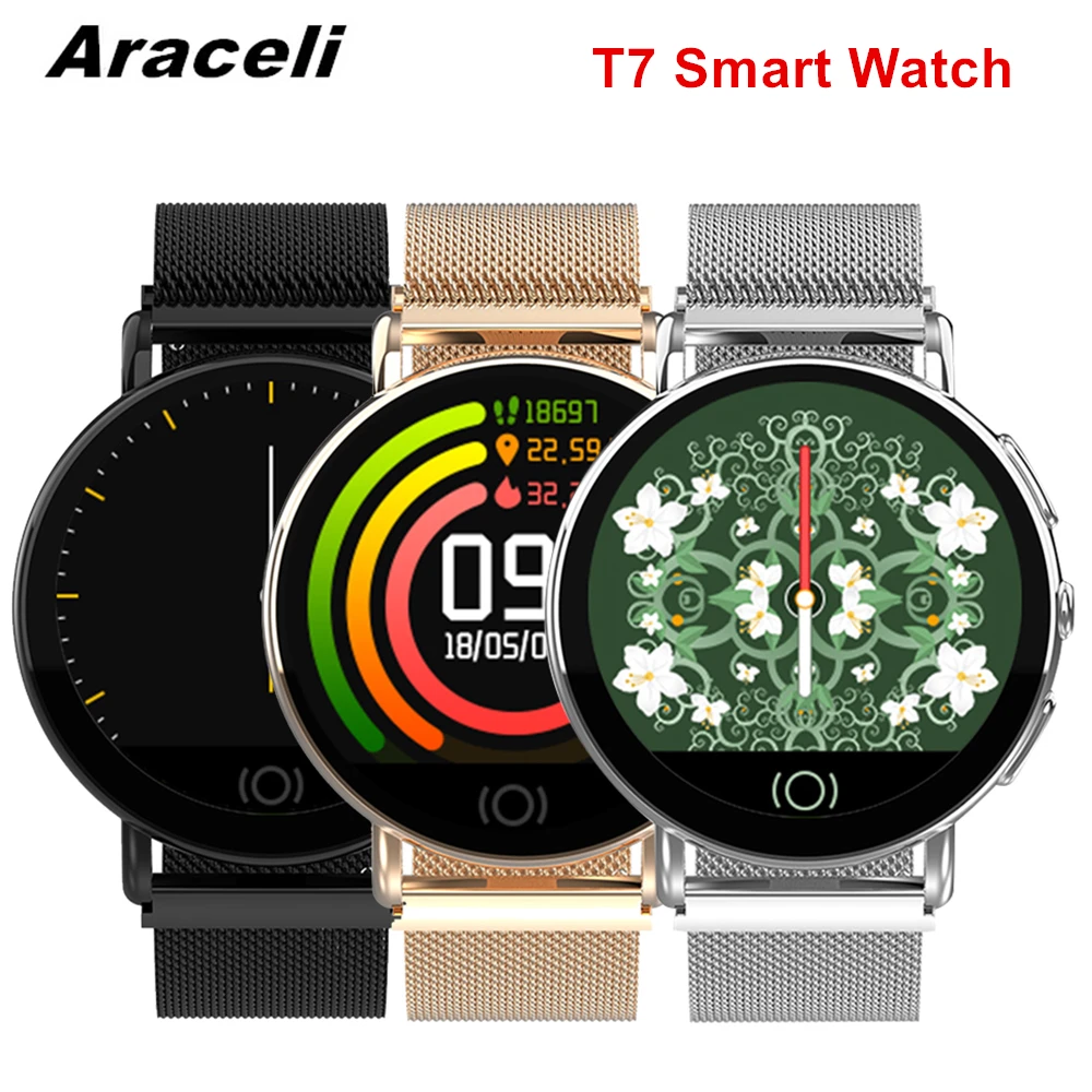 

T7 Smart Watch Circular Screen SmartWatch Bracelet Bluetooth Heart Rate Monitor Blood Pressure Fitness Tracker T7 Smart Watch