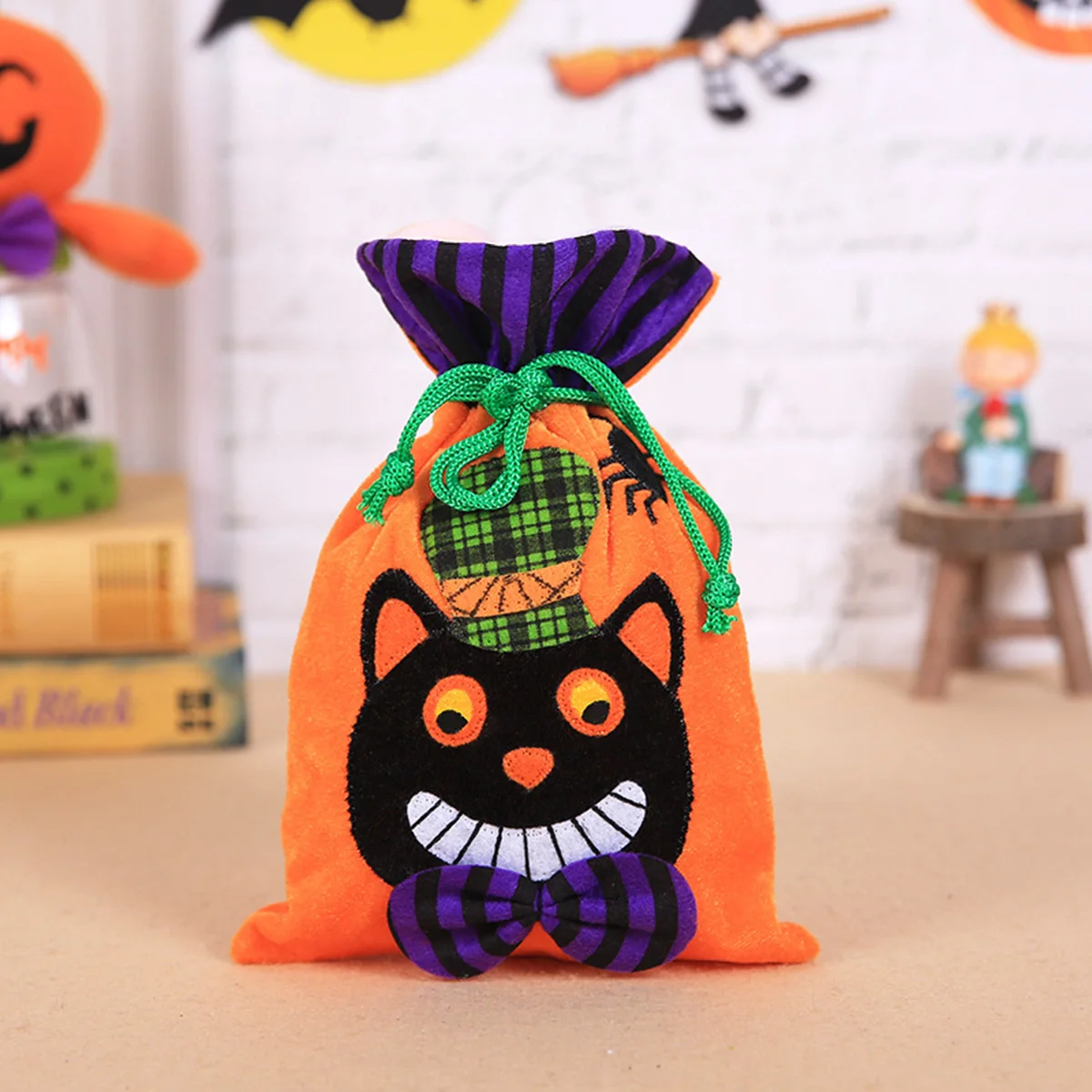 Hot Sale 1pc Flannel Candy Bag Halloween Bags Trick or Treat Bags with