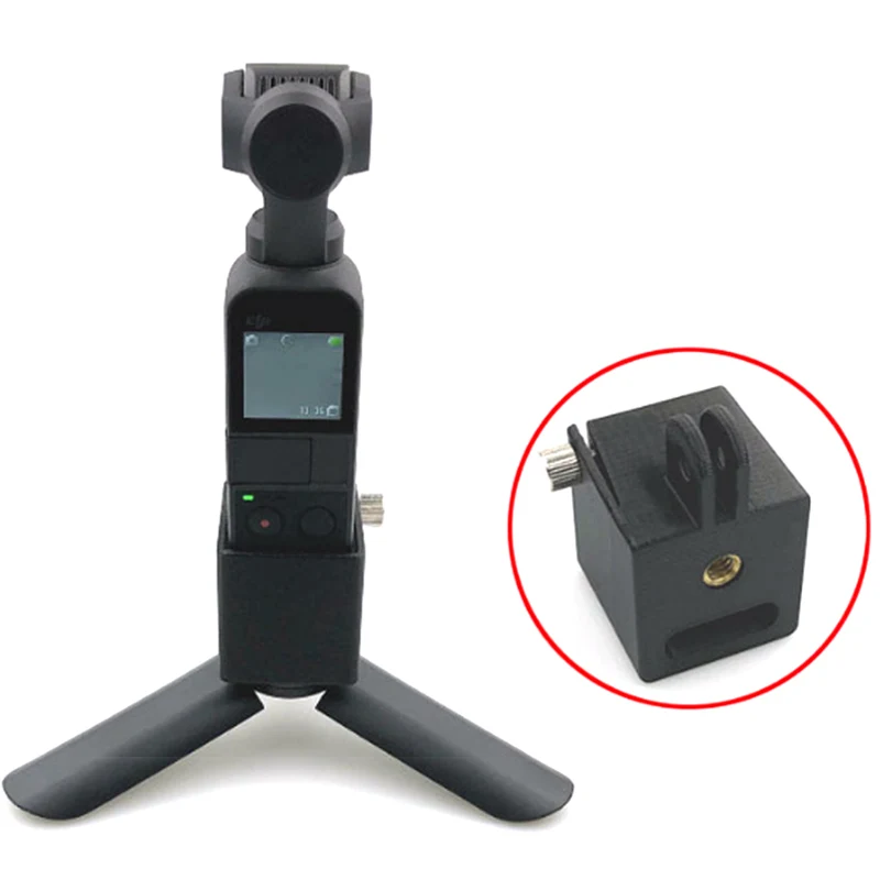 

DJI OSMO POCKET Fixed Base Adapter Holder Mount 1/4 Screw With Tripod Aluminum Alloy Selfie Stick Extension Rod Gimbal Kit Set