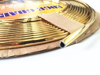 

HOT 5m X 6mm U Style chrome trim interior strip air vent car grille switch moulding rim Gold