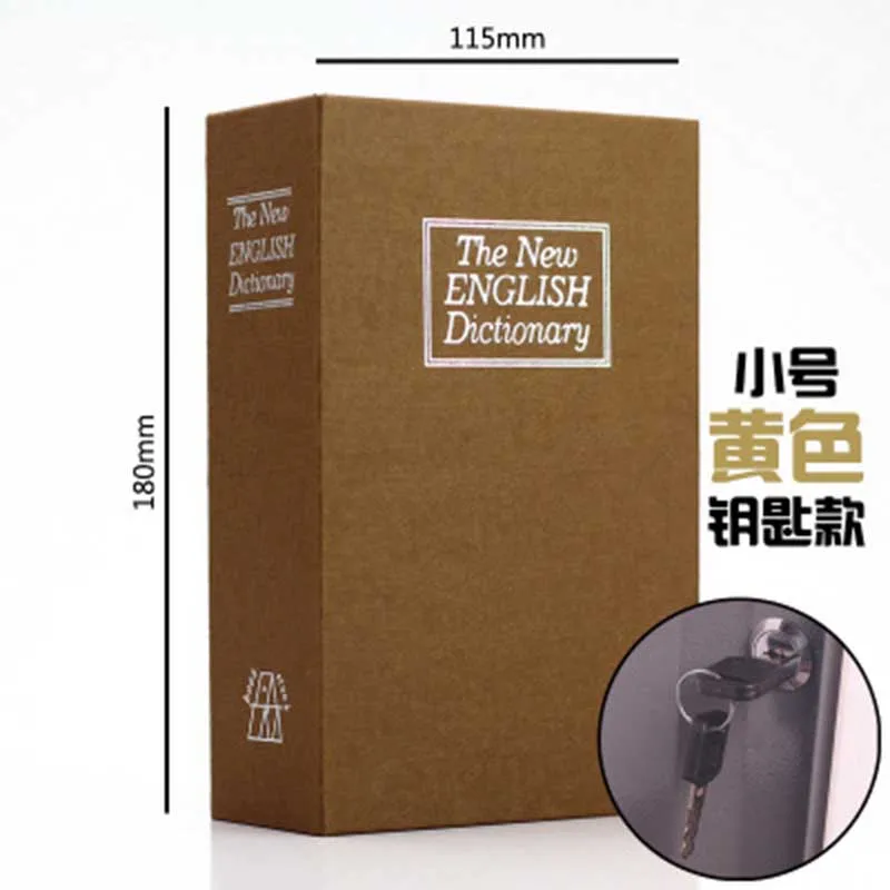 Блокнот для творчества защитная коробка английская книга словаря сейф ящик для хранения трубы - Цвет: key-3