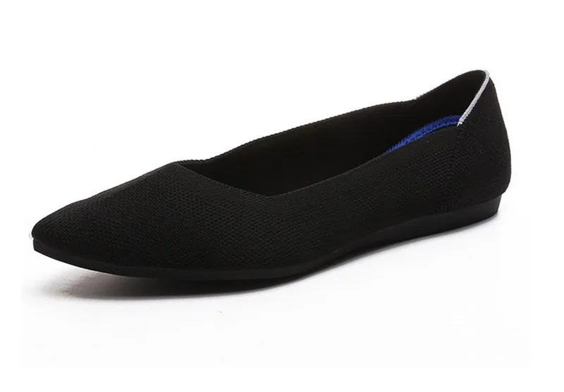 2018-Spring-women-flats-shoes-Women-Ballet-Shoes-Soft-Flat-Heel-Knitted-Leisure-Pointy-Toe-Shallow