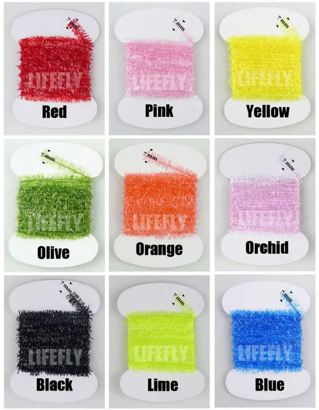 

9 Colors, 18 Cards Ice Cactus Chenille, Fly Tying, Jig, Lure Making, Fishing
