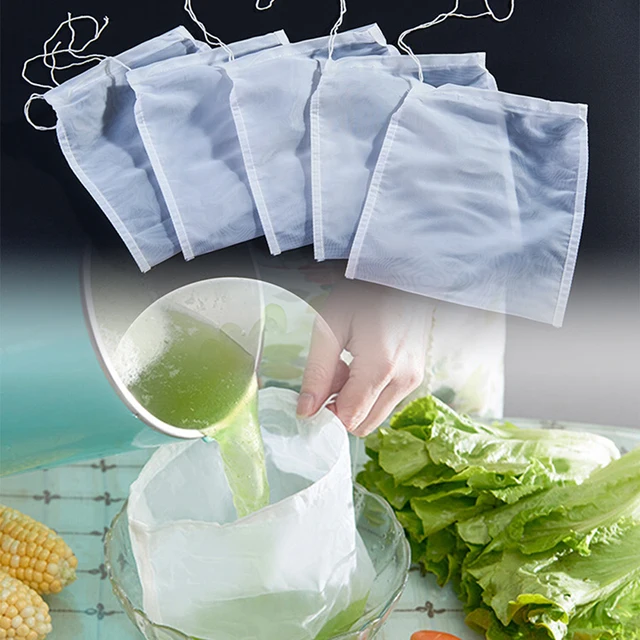 Best Offers 1Pcs Reusable Commercial Food Grade Fine Nylon Mesh Food Strainer & Cheese Maker Coffee & Tea Filter Nut Milk Bag